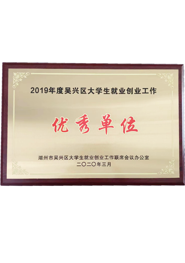 2019年度吳興區大學生就業創業工作優秀單位